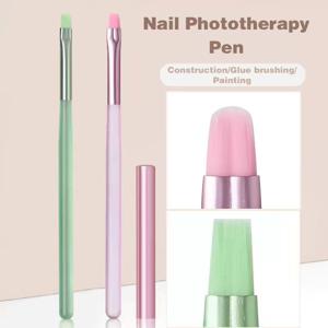 TEMU Pink Large Ro Head, Green Large Flat Head, Ro Head Pen, Nail Art Pen, Nail Salon PhotoRelax Pen, Even One-Stroke Forming Small Thin Pen