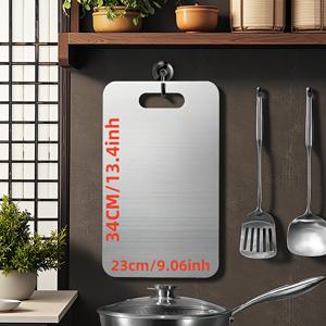 TEMU 양면 스테인리스 스틸 주방 도마, 고기, 채소, 과일, 닭고기, 소고기용, 식기세척기 사용 가능 및 간편한 세척(손질 불필요)
