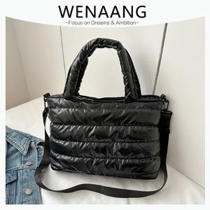 TEMU 여성 숄더백 패션 캐주얼 단색 퀼팅 퍼피 대용량 크로스바디 백 숄더백 멀티 포켓 PU 지퍼 토트백 여름/겨울 여성용 새치 가방