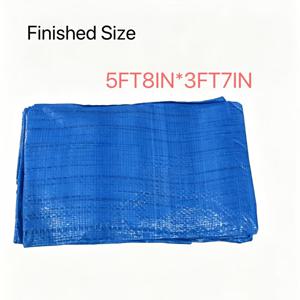 TEMU 실버/블루 소형 타프, 5FT8IN X 3FT7IN, 방수, 햇빛 차단, 다용도 보호 커버, 목재 야외 가구 등, 페인팅, 타포린, 가볍고 컴팩트하며 접고 보관하기 쉬운 다용도 폴리 타프 커버