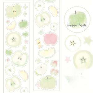 TEMU 1롤 장식 접착 테이프, 달콤한 케이크, 과일, 정리 노트, 한국 스타일 마스킹 스크랩북 스티커, 데코 테이프