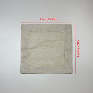 TEMU 5.9x5.9 인치 리넨 저녁용 식탁용 수건 - 6 팩, 자수, 헴 엣지, 우아한 선물 상자, 추수감사절, 크리스마스, 특별한 기회에 적합, 저녁용 식탁용 수건|장식용 수건|손질