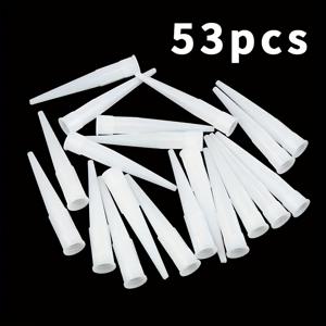 TEMU 53피스 가정용 실리콘 노즐 세트 - 내구성 있는 플라스틱, 전원 불필요 - 필수 DIY 도구 키트, 범용 실란트 노즐, 코킹 건 팁