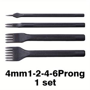 TEMU WUTA 가죽 공예 홀 펀치 가죽 공예 도구 팁 블랙 핀ching 철 가죽 끌 스티칭 도구 3/4mm