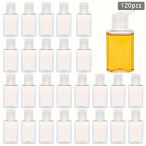 120개 GLOBLELAND 30ml 투명 PET 병, 플립캡 포함, 누출 방지 압착 병, 3.5x2.1x7.8cm, 세탁 세제, DIY 비즈 장신구 디스플레이 및 포장, 미술 공예 용품, 선물 상자