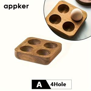 TEMU Appker 나무 계란 스탠드 1개, 주방 조리대 냉장고 또는 일상적인 부활절 휴일 계란 디스플레이 스탠드로 사용 가능한 조리대 나무 계란 스탠드 테이블 상판 계란 보관 트레이 - 크리스마스 및 집들이 선물로 적합