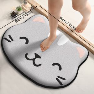 TEMU 불규칙한 만화 플란넬 녹음 스튜디오 두꺼운 스펀지 쿠션 푹신한 욕실 흡수 매트 샤워룸 미끄럼 방지 매트 화장실 침실 문 매트