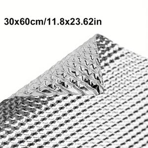 TEMU 30x60cm/11.8x23.6인치 자동차 엔진 단열판 배기파이프 스테인리스 스틸 오목볼록 0.12mm 배기파이프 엠보싱 플레이트