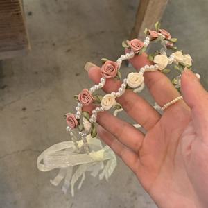 TEMU 봄과 여름 핫 스위트 티 2pcs/세트, 슈퍼 페어리 플라워 거즈 머리띠, 다용도 헤어밴드 및 헤어 액세서리 - 여성 일상 모임, 사진 촬영, 선물용