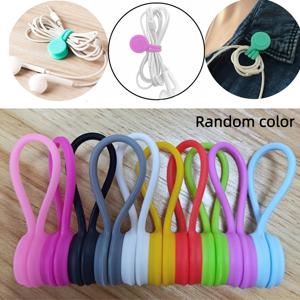 10개입 자석 케이블 타이 - USB, 헤드폰 & 키체인용 재사용 가능한 코드 정리대 - 생생한 핑크, 블루, 그린, 퍼플, 화이트 옵션 - 할로윈 & 크리스마스 완벽한 선물, 케이블 정리 | 생생한 케이블 타이