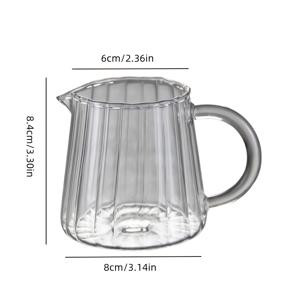 TEMU 1개 250ml 고보로실리케이트 유리 세로 리브 핸들 투명 커피컵, 단층 유리컵, 홈용 고품질 두꺼운 유리컵