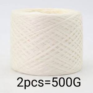2개입 (500G) 멀티 스트랜드 털실 볼, 섬세하고 부드러움, 생생한 색상, 균일한 두께 및 따뜻한 피부 친화적, 뜨개질 및 코바늘 뜨개질용, 스웨터, 숄, 코스터, 카펫, 스카프, 모자, 신발, 가방 - 초보자 및 숙련된 공예가에게 이상적