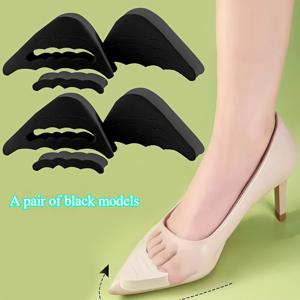조절식 젤 쿠셔닝 깔창 한 켤레, 미끄럼 방지, 내마모성, 부드러운 신발 패드, 앞꿈치 및 뒤꿈치 보호 기능 포함. 하이힐, 로퍼, 작업화에 적합한 범용 하프솔 디자인. 어머니의 날 선물, 발렌타인데이 선물, 생일 선물로 훌륭한 선택. 편안한 착용감, 유연한 지지력, 통증 완화, 물집 예방, 착용 경험 향상