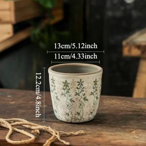TEMU 다양한 크기의 옵셔널 오버사이즈 세라믹 화분 - 몬스테라, 피들 리프 파인애플, 버섯 재배, 다육 식물 등을 위한 다기능 빈티지 화분. 통기성 배수 구멍이 있는 프렌치 북유럽 스타일, 정원 가꾸기 선물 및 홈 데코