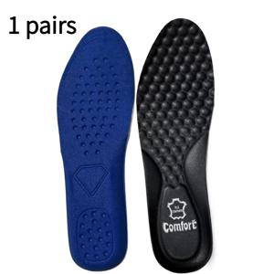 TEMU 남성용 PU 정품 인조 가죽 두꺼운 깔창 1켤레, 충격 흡수, 편안함, 통기성, 쿠션감의 소가죽 깔창, 모든 깔창에 적합