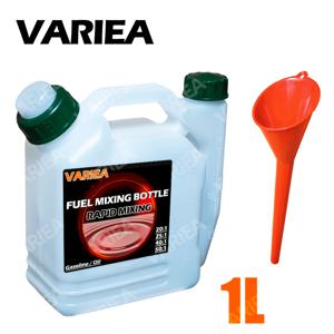 TEMU Variea 2행정 엔진 연료 혼합 용기 탱크 (오일 충전 깔때기 포함), 1.0L 2행정 연료 혼합 용기 20:1/25:1/40:1/50:1, 전기톱/트리머용 소형 가스 혼합 용기 (1L)