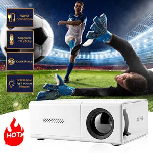 TEMU 2026년형 업그레이드 HY320MINI 스마트 프로젝터, USB 휴대폰 컴퓨터 사운드 내장 스피커 지원, 230° 조절 가능, 휴대폰, 컴퓨터 및 기타 장치와 호환, 가정 엔터테인먼트에 적합. 프로젝터, 가정용