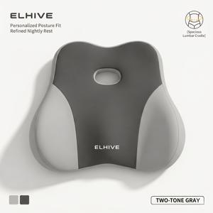 TEMU ELHIVE 수면용 허리 쿠션, 인체공학적 침대 옆 허리 베개 - 옆으로 자는 사람과 등으로 자는 사람을 위한 멀티 존 윤곽 - 엉덩이와 척추 위치에 적합한 넓은 표면 - 부드러운 가꿔주기 침대 옆 편안함 - 통기성 좋은 워셔블 커버
