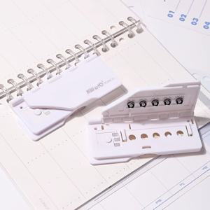 계획 및 제본용 휴대용 5구 펀치, 학생 및 공예용 경량 핸드헬드 펀칭 도구