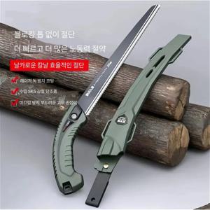 TEMU AIRAJ 컴팩트 핸드 톱 - 일본식, 목공 및 벌목용 날카로운 SK5 스틸 블레이드, 미끄럼 방지 고무 손잡이, 레이저 녹 방지, 효율적인 절단을 위한 내구성 있는 정원 도구, 목재 절단 도구