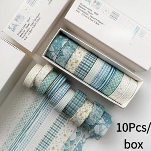 TEMU 10개 세트, 크리에이티브 와시 테이프, 오션 테마 데코 마스킹 테이프, 아트, DIY 공예, 저널, 플래너, 스크랩북, 포장, 아름다운 선물용
