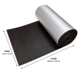 TEMU 10mm/0.39in 두께 접착식 고밀도 알루미늄 호일 단열 롤 - 지붕, 침실 등용 열차단 및 방음 소재; 벽면 소음 감소, 반사 보온, 방습 주택 개조