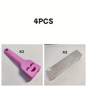 TEMU 4개입 펌리스 스톤 청소 스틱, 재사용 가능한 변기 브러시, 욕실 얼룩 제거제, 전기 불필요