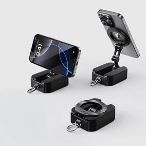 게으른 회전식 접이식 스탠드 휴대용 360도 여행용 휴대폰 거치대 양면 마그네틱 확장 클립 접이식 다기능 휴대폰 거치대 회전식 휴대용 자동차 비행기 고속철도 탁상용 휴대폰 거치대