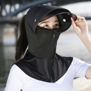 햇빛가리개 풀커버 썬바이저 여성 썬캡블랙