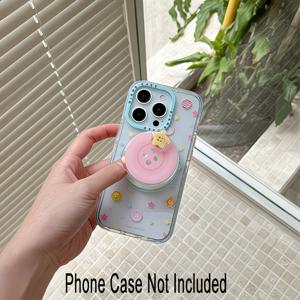 회전, 연장, 접이식, 분리형 기능이 있는 핑크색 별 모양 버튼, 탁상용 휴대용 휴대폰 거치대, 휴대가 간편하고 편리함. 미니 접이식 패셔너블한 휴대폰 액세서리, 휴대폰 장식용 지지대.