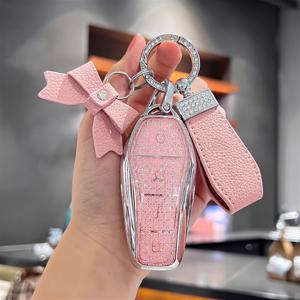 TEMU BYD 3, Han EV, Dolphin, Sea Leopard, 6 7, Shark 6, Han DMi, Seal, Qin, Yuan Plus, Song, 05 모델용 소프트 TPU 자동차 리모컨 키폭 커버 키폭 케이스 홀더 쉘 키체인 포함, 4버튼 리모컨 키