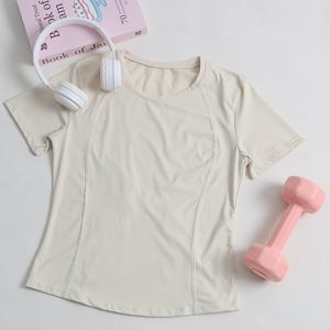 여성용 여름 경량 러닝 트레이닝 요가 반팔 티셔츠, 여성용 캐주얼 스포츠웨어 티, 루즈핏 통기성 속건성 피트니스 탑, 바운드 라운드 넥, 등 메쉬 패널, 기장 연장, 고품질 의류, 달리기, 스포츠, 레저, 요가, 테니스, 배드민턴, 캐주얼 외출, 데일리웨어, 아웃도어웨어, 섹시한 의상, 여성용 휴일 의류, 휴가 의류, 어머니의 날 선물