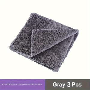 TEMU 3개 세트 고밀도 청소 타월 40x40cm, 초흡수 마이크로파이버 차량 세차 타월 - 부드럽고 스크래치 없는 다목적 청소, 폴리싱 천으로 완벽한 왁싱 디테일