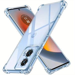 TEMU 휴대폰 케이스 - Motorola Moto Edge 50 Fusion Edge 50 Pro 5G 투명 낙하 방지 쉘, 버퍼 앵글 범퍼 소프트 TPU 얇은 쉘 커버