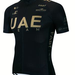 TEMU UAE 팀 여름 사이클링 저지 레이싱 스포츠 MTB 자전거 셔츠 남성용 아웃도어 바이크 반팔 의류
