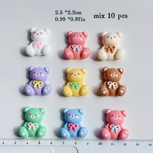 TEMU 10개 DIY 리본 & 곰 모양 레진 공예용 - 스크랩북 스티커, 헤어 액세서리, 웨딩 데코레이션용 - 레진 패치 참