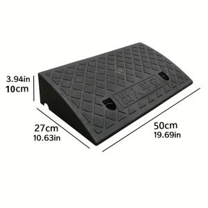 TEMU 미끄럼 방지 텍스처의 휴대용 경사로 - 내구성 PVC, 10Cm 높이 옵션, 장착 부착품 포함, , 자동차, 휠체어 및 애완동물 캐리어 8가지 시나리오에 적합, 접근성 솔루션 | 안전 기능 | 내구성 있는 구조