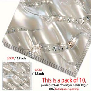 10개입, 2D 평면 PVC 바닥 스티커, 11.81x11.81인치 (30x30cm) 자가 접착식 바닥 아트 데칼, 홈 침실 거실 주방 바닥 장식용 - 스타일리시한 바닥 커버링 제작. PVC 바닥 스티커, 2D 평면