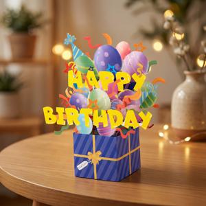 TEMU 별난 수제 3D 팝업 생일 카드 - 생생하고 장식적인 독특한 디자인으로 특별한 날을 위한 애정을 담아 제작 - 누구에게나 이상적인 특별한 날에 이상적입니다!