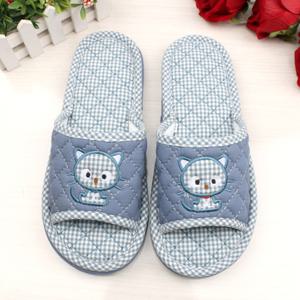 TEMU [] 3중쿠션 실내화 귀여운 고양이 야옹이 면 실내화 거실화 층간소음방지