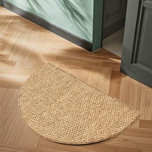 TEMU VELUMIS 반원형 미끄럼 방지 바닥 매트 1개, 현관, 파티오, 입구, 주방, 욕실용 - TPR 뒷면, 기계 세탁 가능 실내/실외 카펫, 로우 모던 , 현관, 파티오, 강아지 도어매트용