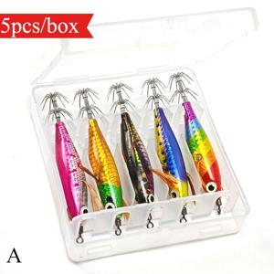 TEMU AVLCOAKY 야광 오징어 징 이기 릴 장비 5개 세트, 야광 구슬 및 문어 고리 포함 - 롤링어낚시, 이기 낚시, 징징어낚시, 야간 물미寒釣り용, 수직 및 수평 징 세트, 해수/담수 심해 낚시용품
