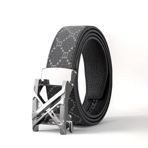 TEMU 패션 디자인, 조절 가능한 자동 사각 합금 버클, 내구성 좋은 인조 가죽 패널, 캐주얼, 비즈니스 및 골프 웨어에 적합, 아버지의 날 선물로 훌륭한 선택