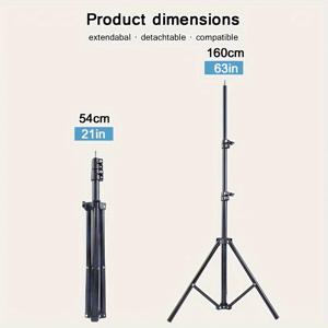 UEGOGO 83.4인치 조절 가능한 사진 삼각대와 필 라이트 스탠드, 디지털 카메라용 1/4인치 나사 링, 라이브 비디오 녹화, 소프트 라이트 박스 및 프로젝터, UEGOGO