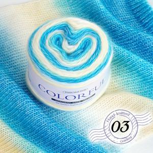 TEMU 100g, 그라데이션 알파카, 컬러풀 니트 볼, 직조 목도리, 크로셰 모자 스카프