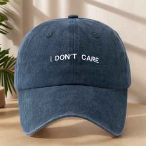 TEMU 'T CARE 레터 자수 야구 모자 클래식 워싱 빈티지 오리 깃털 모자 부드러운 흡습 통기성 모자 개성 스트리트 힙합 모자 야외 레저 스포츠 햇빛 가리개