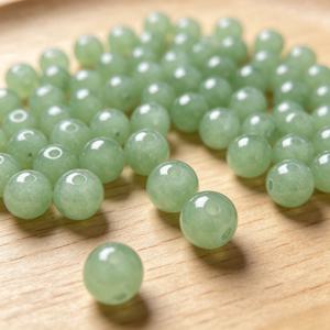 TEMU 8mm 그린 아벤투린 유리 비즈, 주얼리 제작용 모조 라운드 루스 스페이서 비즈, 반짝이는 칩, 목걸이 팔찌 공예용 부드러운 폴리싱 비즈, 생일 선물 용품, 스타일 추가