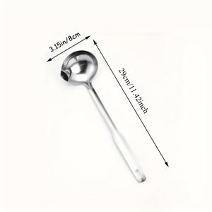 TEMU 스테인리스 스틸 지방 거름 국자 1개, 국자형 기름기 분리기, 그레이비 및 음식 기름기 거름 국자, 가정용 주방 기름 여과국자, 국물 체, 주방 용품, 주방 도구, 기숙사 필수품, 신학기 준비물 - PHIKUN