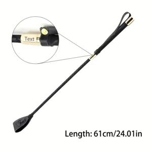 TEMU [맞춤 제작] 승마 채찍 훈련용 미끄럼 방지 그립 1개, 승마용 채찍, 경마 도구, 레이저 각인 문구 친구 선물
