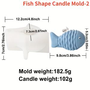 TEMU 1개 3D 바다 물고기 양초 몰드, 열대 물고기와 돌고래 디자인 특징, 비누, 소이 왁스 양초, 석고, 에폭시 레진 및 다양한 공예품 제작에 적합